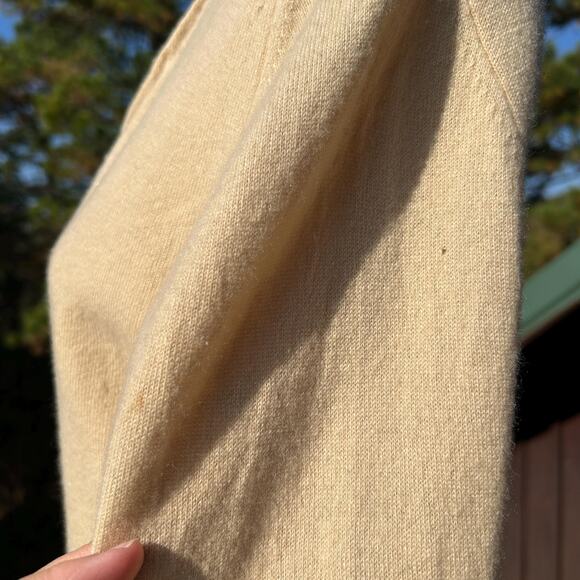 Vintage 50s Neutral Tone Cashmere Cardigan Sweater - Picture 5 of 7